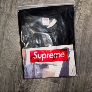 Supreme Black Tee with Red Logo